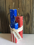 Rustic Handmade Wood Firecracker Set