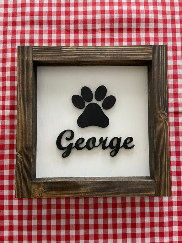 Personalized Cat Paw Sign