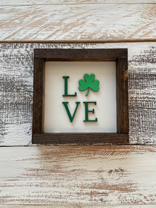 St. Patrick's Day Love Mini Sign